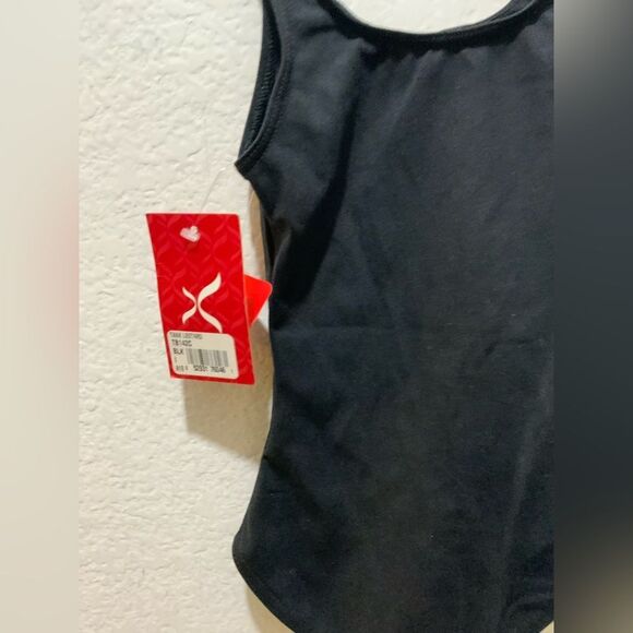 Capezio Elegant Black Dance Bodysuit leotard dance tumble size 1/CH - Picture 3 of 5